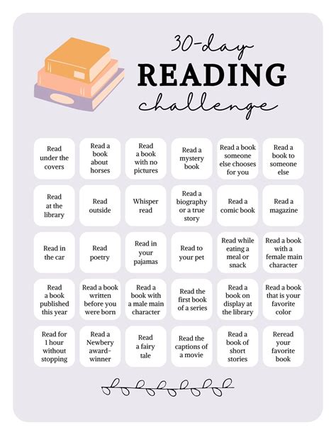 30 Day Reading Challenge - Etsy