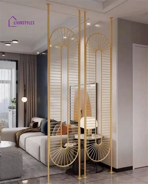 Devansh Golden Stainless Steel Room Partition - Set of 2 – LivIn Styles