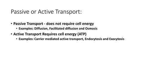 Transport and transport protein in cell biology | PPTX