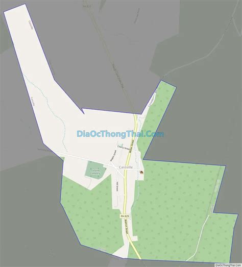 Map of Cassville borough, Pennsylvania - Thong Thai Real