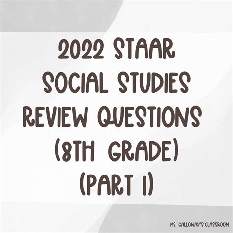 8th Social Studies STAAR Released Questions - 2022 (Part 1) 8th Grade ...
