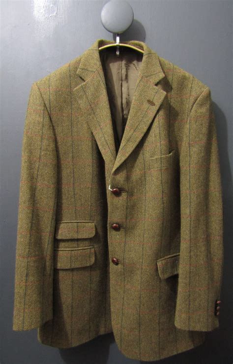 Daks Men's Tweed Jacket 48" Brown