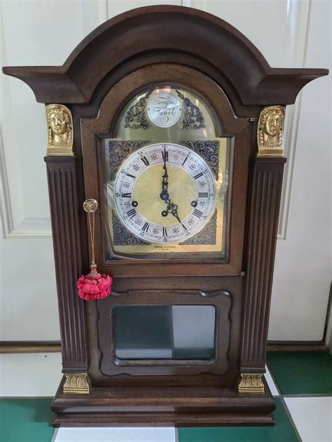 Sligh Trend Mahogany Mantel Clock, Tempus Fugit, style #801, movement ...
