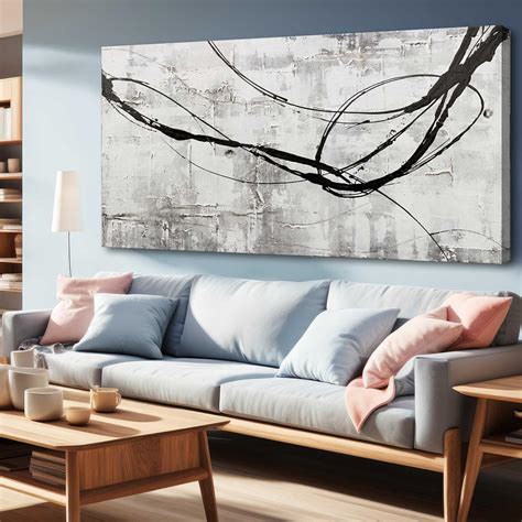 Amazon.com: XIANSHOU Large Living Room Wall Decor Abstract Canvas Wall ...