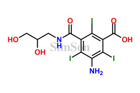 3-amino-5-((2,3-dihydroxypropyl)carbamoyl)-2,4,6-triiodobenzoic acid ...