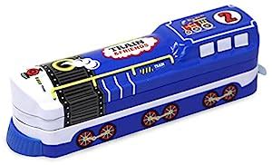 JAPSI Engine Shaped Metal Pencil Box ; Two Compartments ; Metal Pencil ...