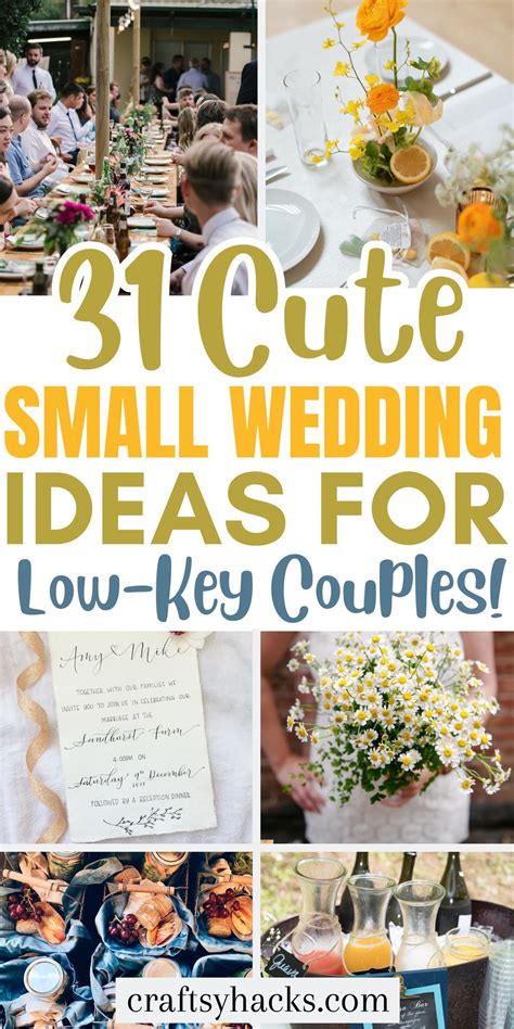 31 Casual Wedding Ideas for Low-Key Couples | Low budget wedding, Small wedding, Small simple ...