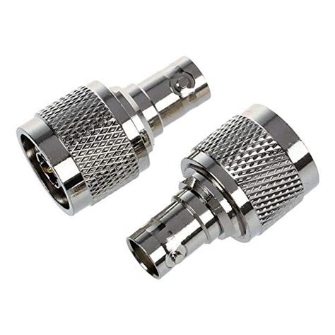 PRAV® 2X(N Male Crimp to BNC Female RF Coaxial Cable Adapter 2 Pcs I4P1 ...