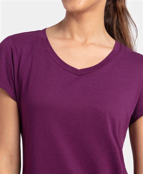 Buy Micro Modal Cotton Short Sleeve T-Shirt & Pyjama Sleep Set - Purple ...