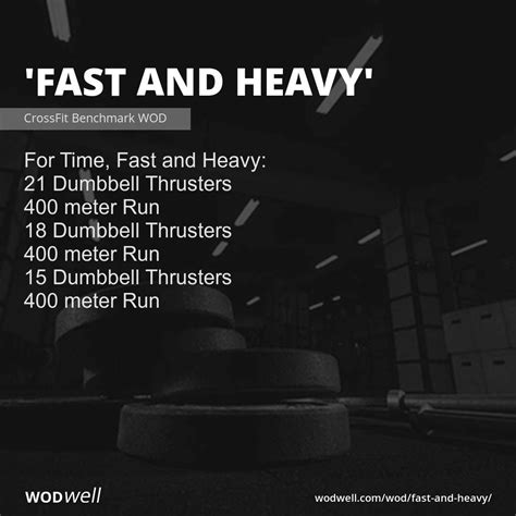 "Fast and Heavy" Workout, CrossFit WOD | WODwell | Wod crossfit, Wod ...