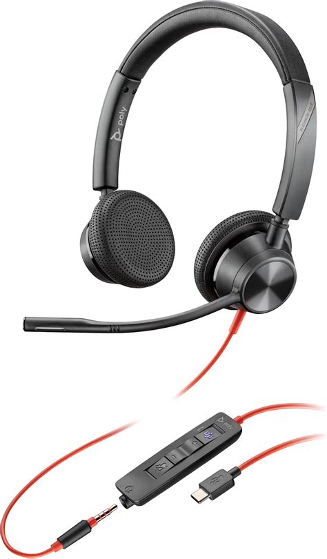 Poly (Plantronics) Blackwire 3325 Teams Certified USB-C Headset, On Ear ...