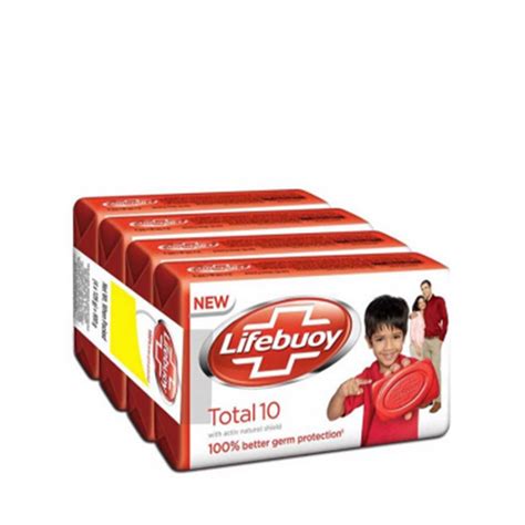صابون لايفبوي توتال 10 قطع، 125 غرام Lifebuoy Total 10 Bar Soap, 125g