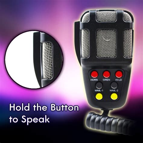 AutoBizarre 7 Tone Siren Horn with Mic For All Cars, Trucks, Mini Truc