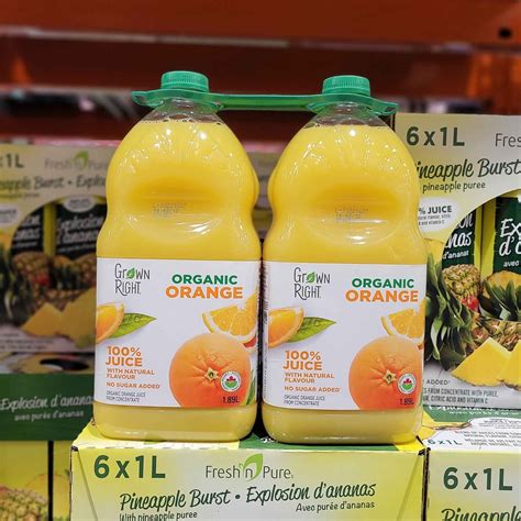 Grown Right Organic Orange Juice 2x1.89L - 1 x 3.78 Kilos Shipped to ...
