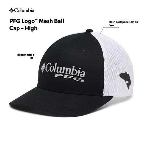 Columbia Unisex Black PFG Mesh Ball Cap