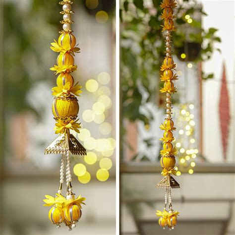 Buy Handmade Decorative Gota Patti & Moti Hanging Online On Zwende