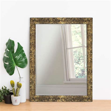 Buy Art Street Bathroom Wall Mirror, Copper Wall Mount Rectangular ...