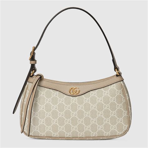 Ophidia small shoulder bag in beige and white GG Supreme | GUCCI® Australia