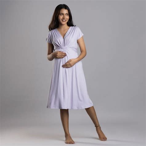 Lilac Maternity Everyday Dress – Block Hop India