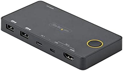 StarTech.com 2 Port Hybrid USB-A + HDMI & USB-C KVM Switch - Single 4K ...