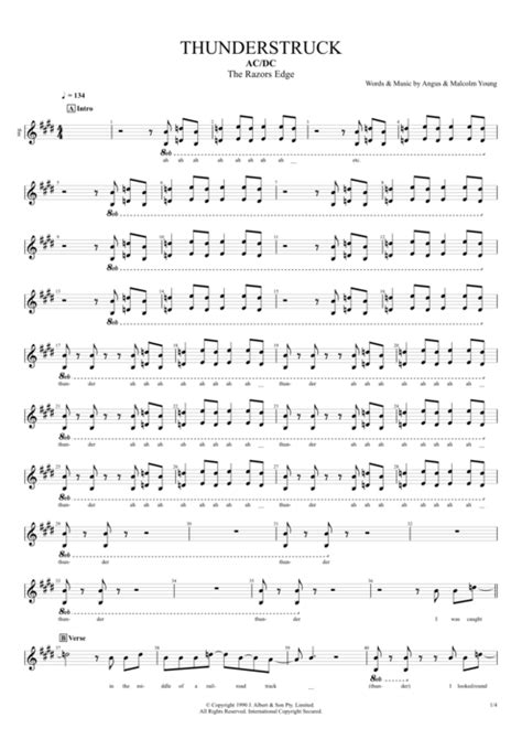 Image result for Thunderstruck Intro Tutorial