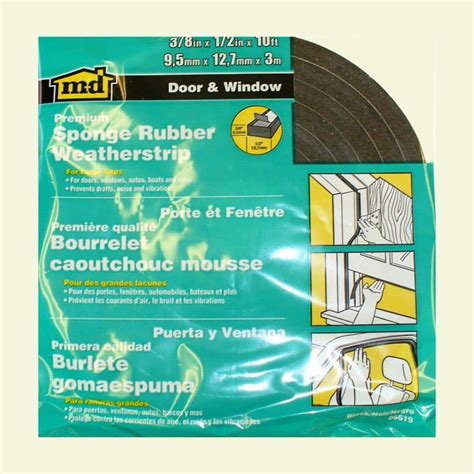 Buy 1/2 in. x 10 ft. Black Sponge Rubber Foam Weatherstrip Tape Online ...