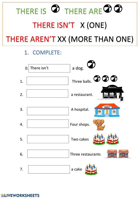 There Is vs. There Are | English grammar fill in the blanks exercises ...