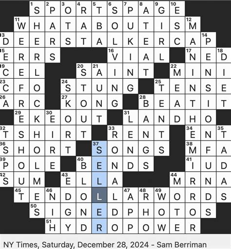 Nyt Crossword Seattle Times - Easy Crossword Puzzles