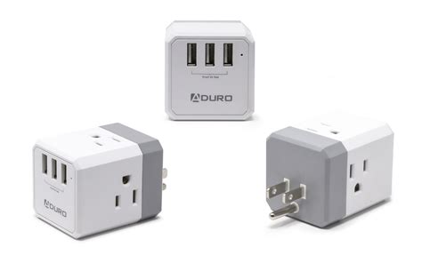 Aduro Multiple Plug Outlet Extender with USB Charger Surge Protector ...