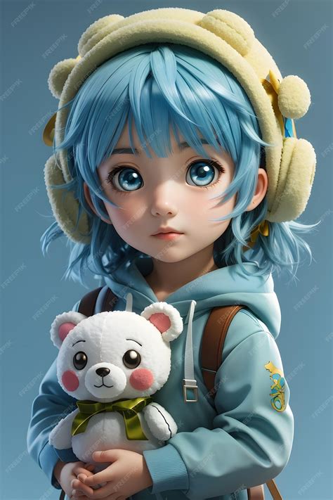 Premium Photo | Cute Anime Baby Girl Baby Anime Girl Kids Anime ...