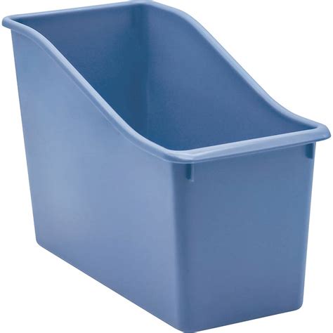 Walmart's Bundle of 10 Slate Blue Plastic Book Bins | Ideal for Classroom, Library, School and ...