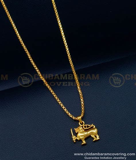 Buy Original Gold Plated Sri Lanka Flag Lion Pendant Chain