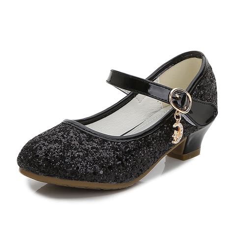 ATOGUTA Girls Dress Shoes Black Kids Party Wedding Shoes with Bowknot ...
