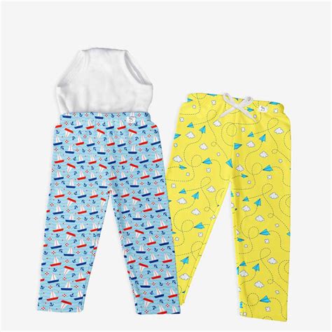 Diaper Pants Pyjamas Pack of 2 with Drawstring
