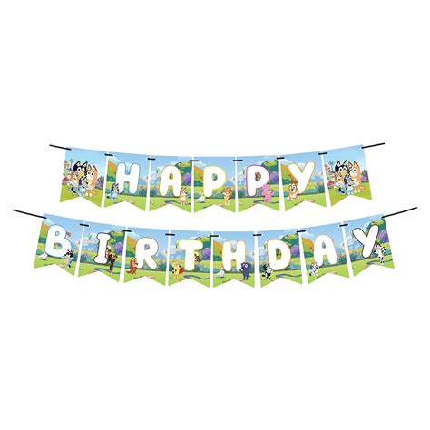 Buy Bluey Birthday Party Supplies Bluey Birthday decoration Happy ...