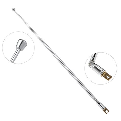 Telescopic FM Radio Antenna 4 Sections Chromium-plating– UNIQKART