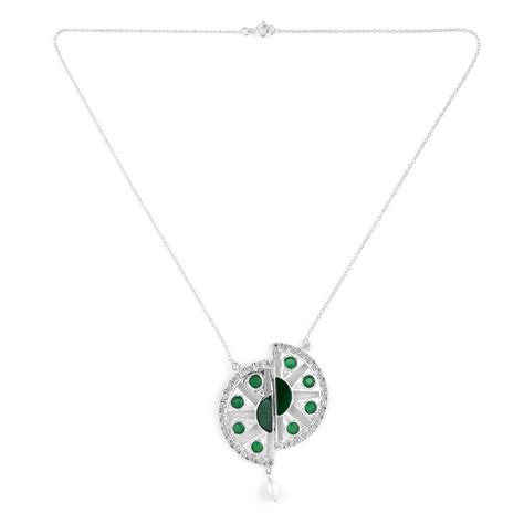 Green Onyx Wheel Silver Pendant Chain – MCJ Jewels