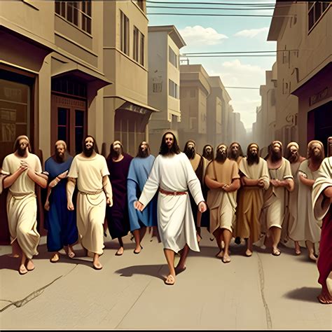 Jesus Walking Down The Street