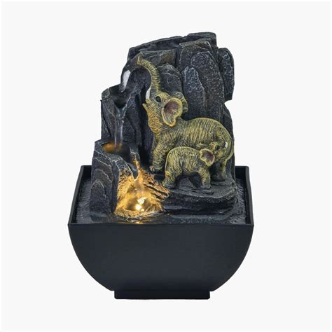 Buy Corsica Cascade Polyresin Mini Elephant Fountain - 13x18x13cm from ...