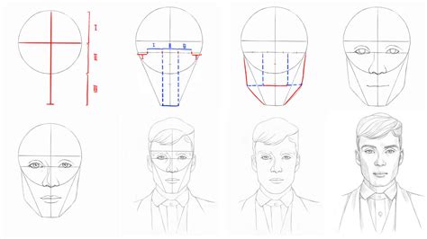 Masculine Face Drawing