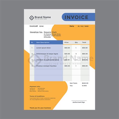 invoice template design Free vector 11972274 Vector Art at Vecteezy