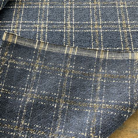 PKL Studio Glendale Plaid Chenille Navy | Medium/Heavyweight ...