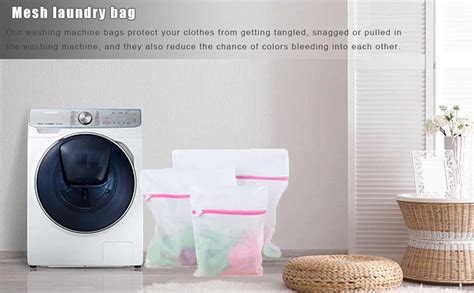 WOTOFY 3 Pack Laundry Bags Mesh Wash Bags, Lingerie Bags for Washing ...