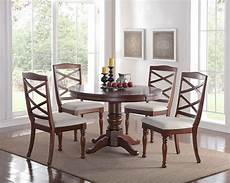 Wood Dining Room Table Sets by 5pc Pedestal Cherry Finish Wood Kitchen Dining Wood Dining Room Table Sets