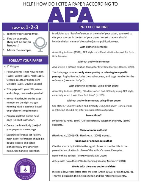 APA Citation Guide 1 - APA HELP! HOW DO I CITE A PAPER ACCORDING TO 1” Margins Font Options ...