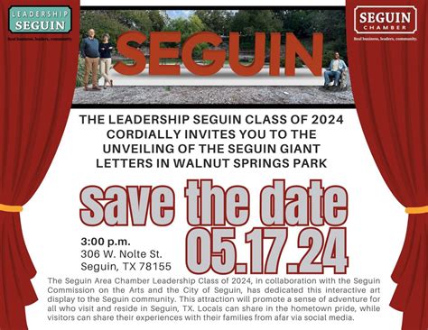 Seguin Giant Letters Unveiling, 306 W Nolte St, Seguin, TX 78155-6043 ...