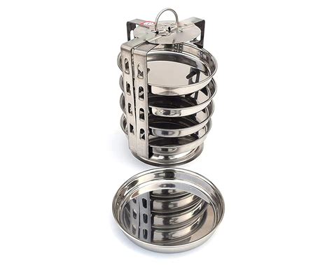 BLeaf Stainless Steel-5 Plate Thatte Idli Stand/Dhokla Maker (5 Plate ...