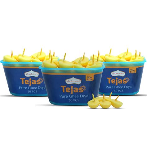 Buy Shubhkart Tejas Ghee Diya with Batti Pack of 30 Diyas (Pack of 3 ...