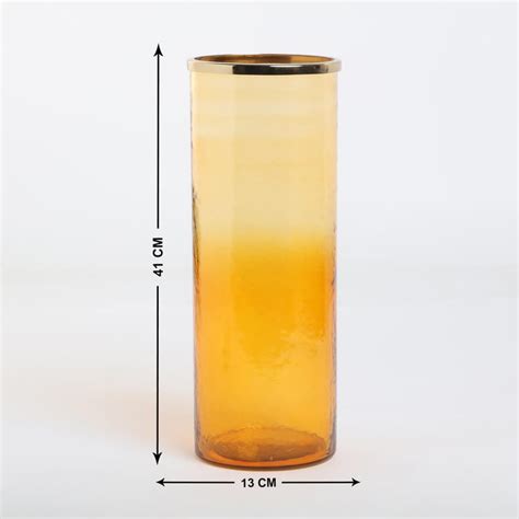 Buy Rylee Glass Hammered Vase from Home Centre at just INR 1899.0