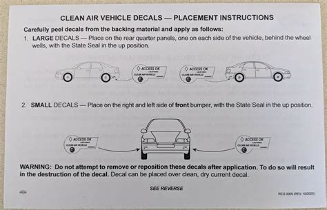 California Clean Air Vehicle Stickers - Where to stick them? Will you ...